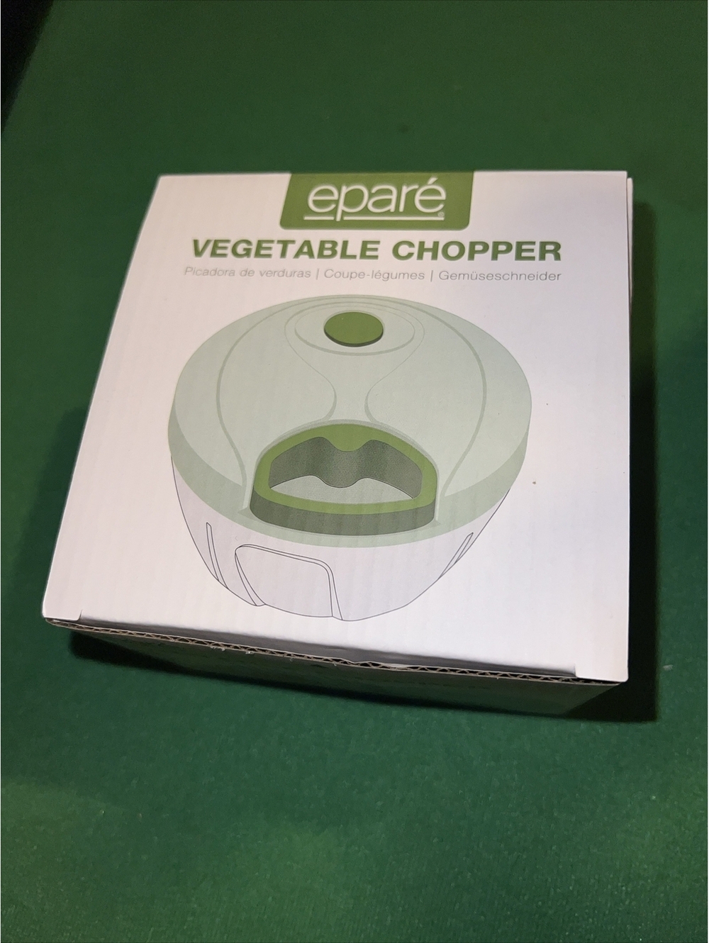 Epare Mini Vegetable Chopper - 3 Chop Size Selection - Manual New in Box